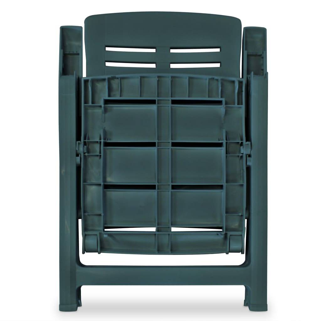 Vidaxl - Chaises pliantes inclinables, lot de 2, en plastique vert vidaXL 43896 - Imagen 7