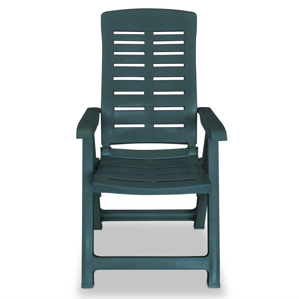 Vidaxl - Chaises pliantes inclinables, lot de 2, en plastique vert vidaXL 43896 - Imagen 6