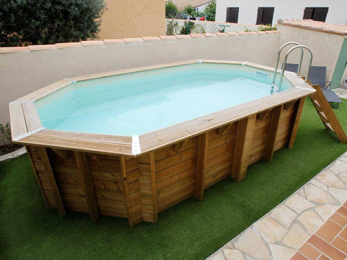 Ubbink - Piscine bois Océa 5,50 x 3,55 x 1,20 m - Liner beige - Ubbink - Imagen 2