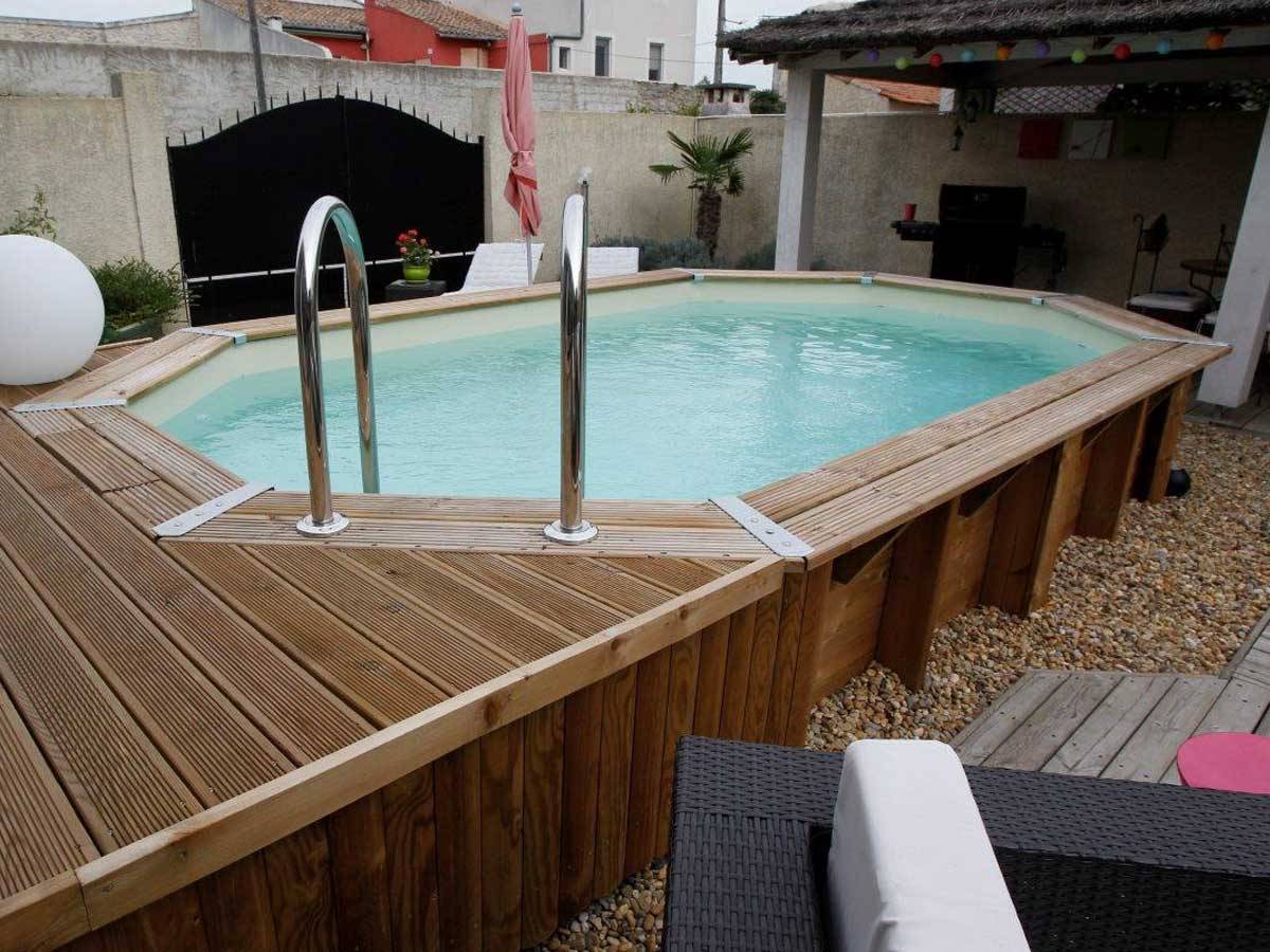 Ubbink - Piscine bois Océa 5,50 x 3,55 x 1,20 m - Liner beige - Ubbink - Imagen 3