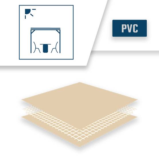 Toile Pergola Beige foncé 2,5x3 m LP506PR - Garantie 5 ans - Bâche Pergola ou Tonnelle étanche en PVC pour terrasse TECPLAST - Imagen 9
