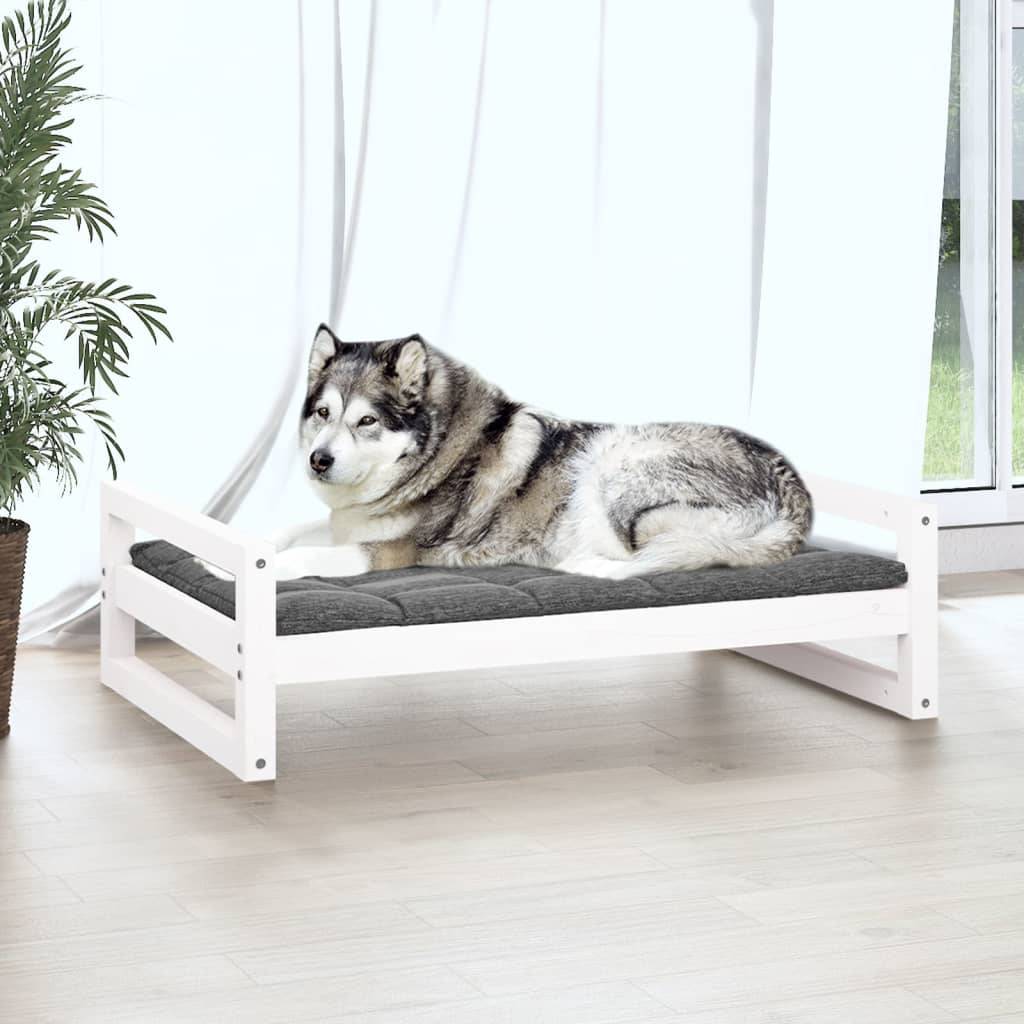 Vidaxl - Lit pour chien Blanc 105,5x75,5x28 cm Bois de pin solide vidaXL 821488 - Imagen 4