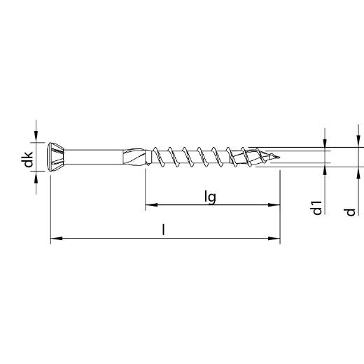 Vis HECO-Topix-Plus T-Drive, FP, A3K pour pare-close - Ø3,5x40mm - Tête Fraisée avec nervures de fraisage - Filetage Partiel - T10 - Boite de 200 - 61 - Imagen 3