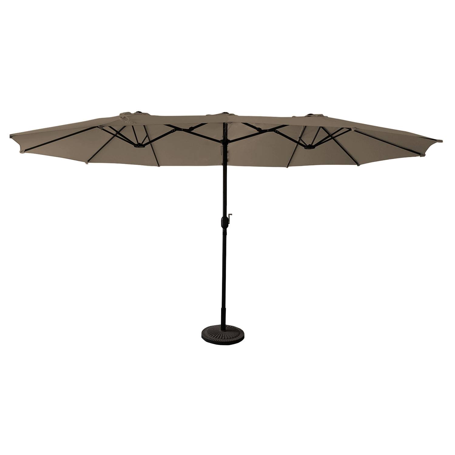 Happy Garden - Parasol double 2,7x4,6m LINAI taupe - HAPPY GARDEN - Imagen 1