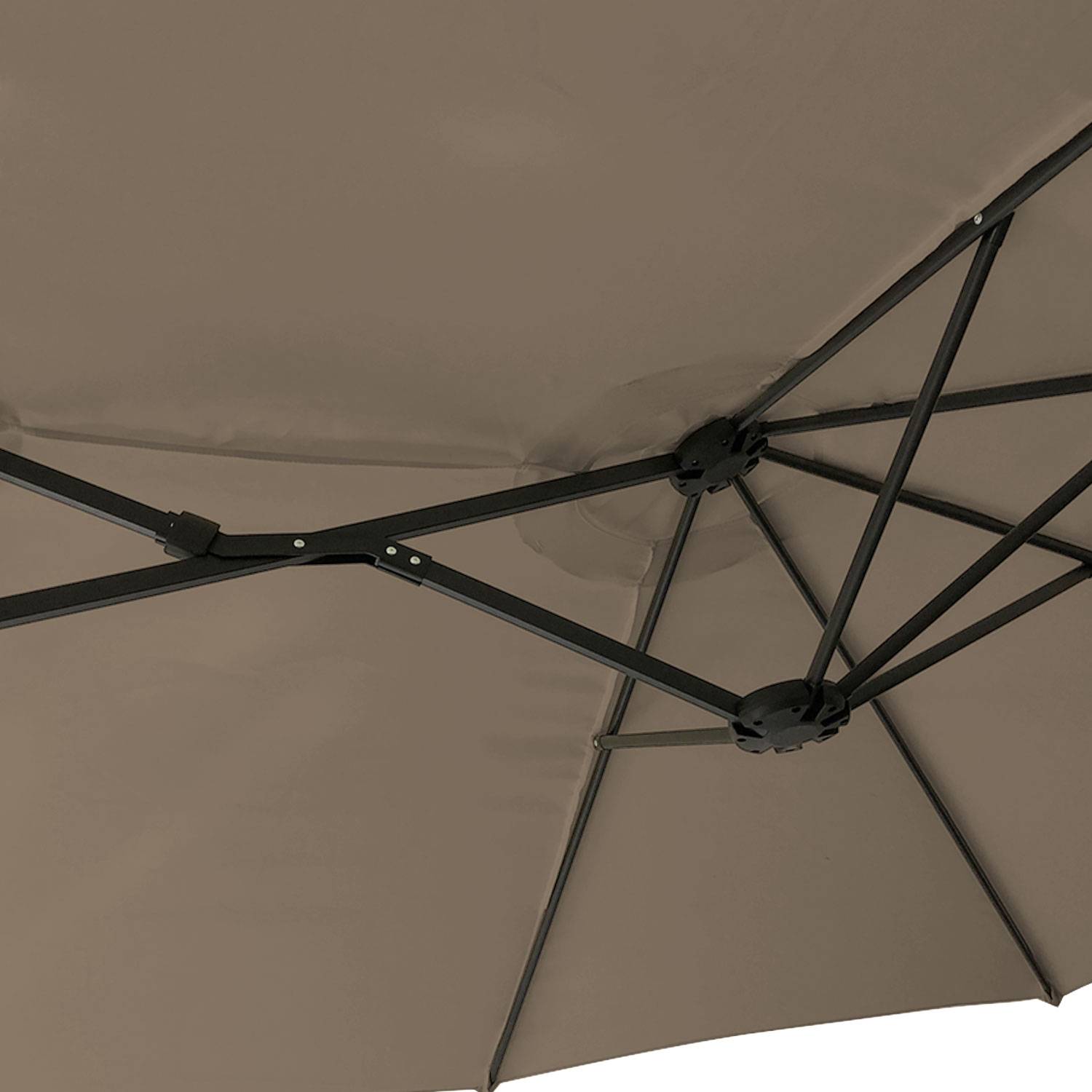 Happy Garden - Parasol double 2,7x4,6m LINAI taupe - HAPPY GARDEN - Imagen 7