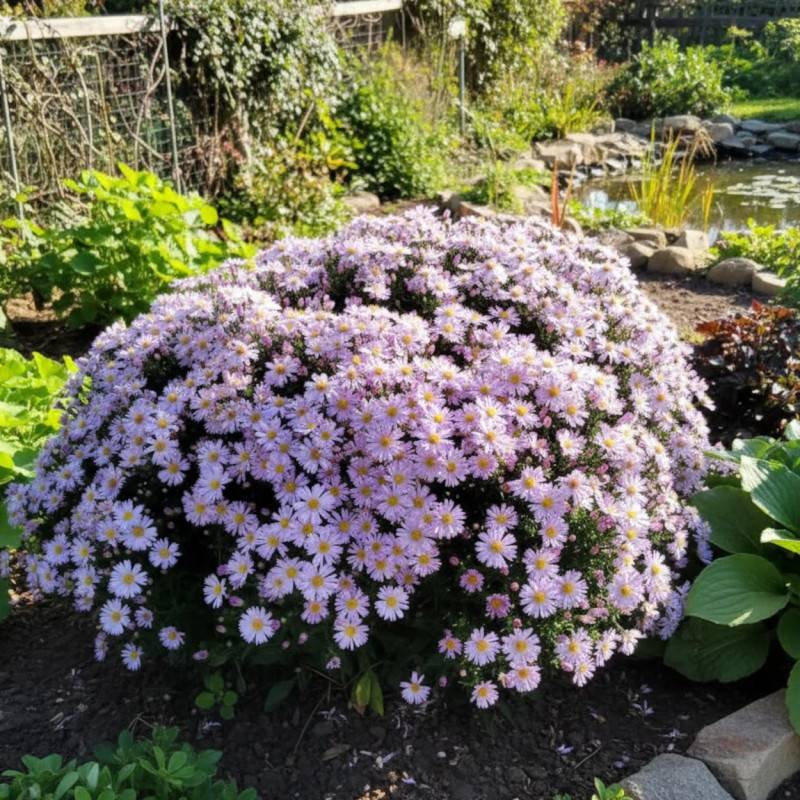 Aster d'automne Victor, Aster dumosus à fleurs Bleue/ - feuillage Caduc - Godet - 5/20 cm - Imagen 3