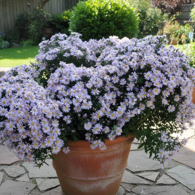 Aster d'automne Victor, Aster dumosus à fleurs Bleue/ - feuillage Caduc - Godet - 5/20 cm - Imagen 4