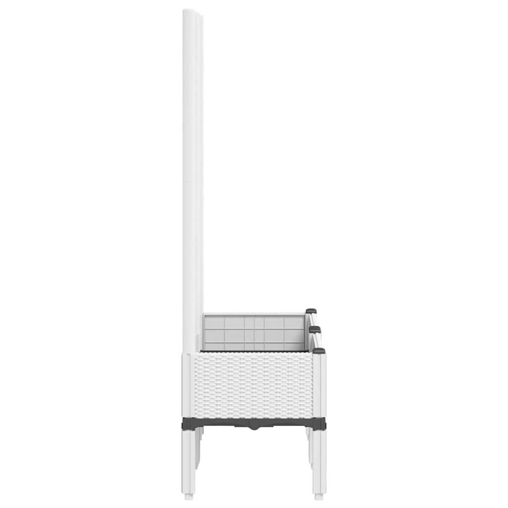 Jardinière avec Treillis PP Blanc 80 x 40 x 142 cm - PANGIVO - Image 4