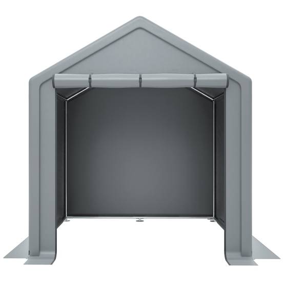 Abri de jardin 190x170x200cm gris foncé, multifonction garage vélo et rangement d'outils - Image 1