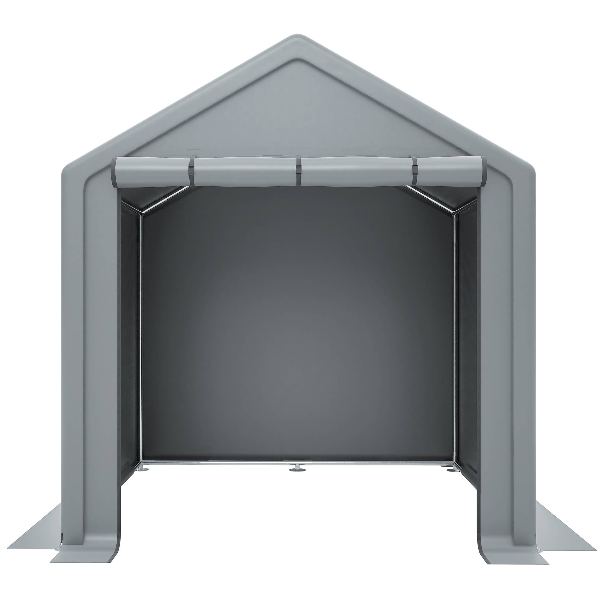 Abri de jardin 190x170x200cm gris foncé, multifonction garage vélo et rangement d'outils - Image 1