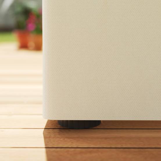 Parois latérales tonnelle polyester jardin protection UV fenêtres 3x3m blanc crème - ComfortXL Outdoor Living - Image 8