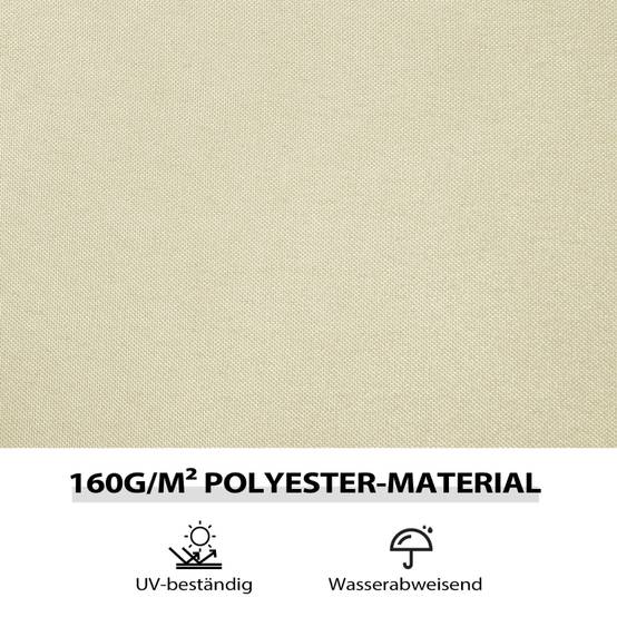 Parois latérales tonnelle polyester jardin protection UV fenêtres 3x3m blanc crème - ComfortXL Outdoor Living - Image 5