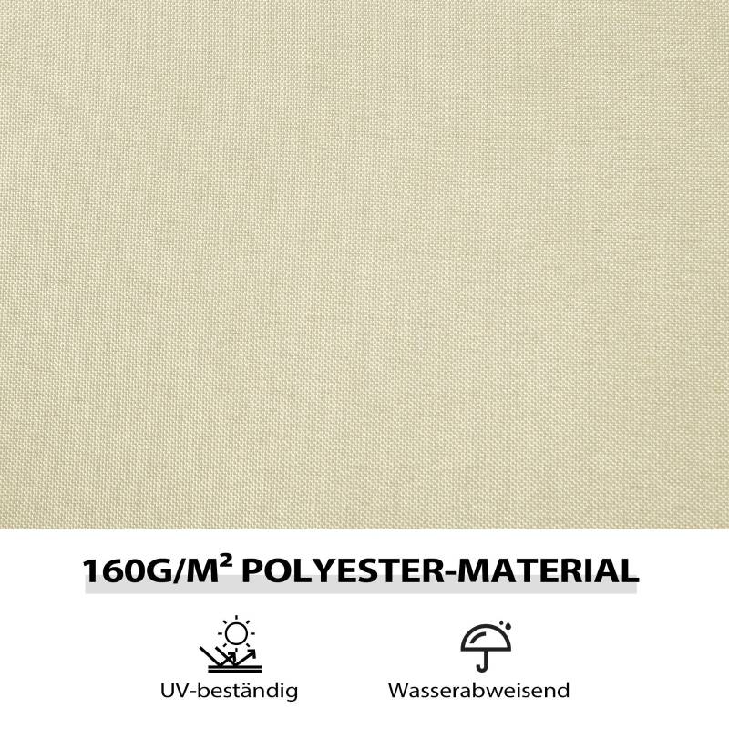 Parois latérales tonnelle polyester jardin protection UV fenêtres 3x3m blanc crème - ComfortXL Outdoor Living - Image 5