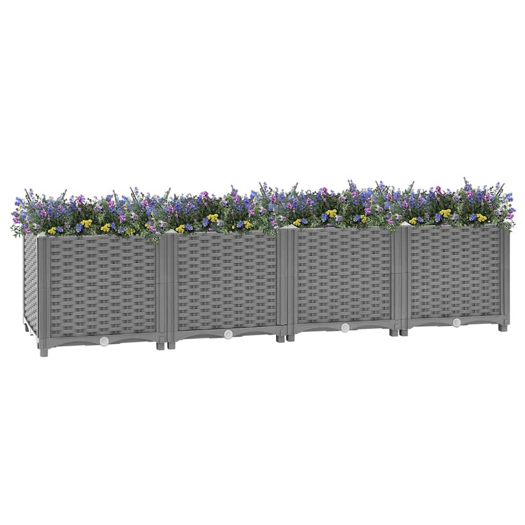 Prolenta Premium - Jardinière polypropylène gris 160 x 40 x 38 cm - Prolenta premium p346.7 - Image 1