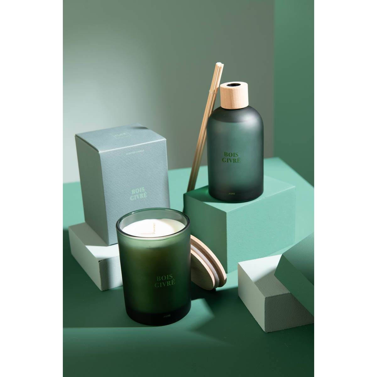 Bougie Parfumée "Accords Essentiels" 12cm Bois Givré - Imagen 7