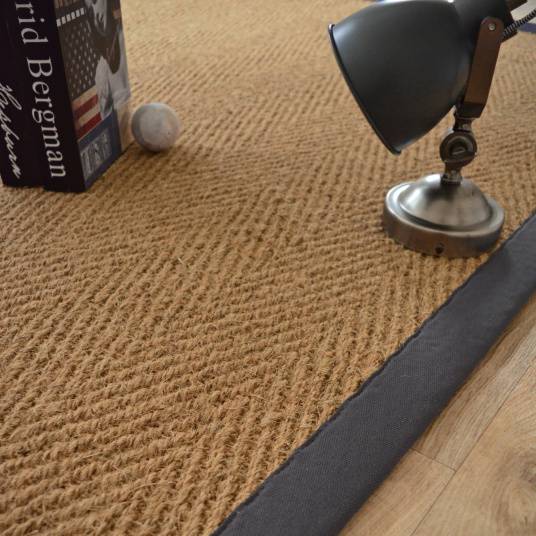 Decoweb - Tapis Coco - Paravan chevron - Ganse coton anthracite - 80 x 150 cm - Decoweb - Image 3