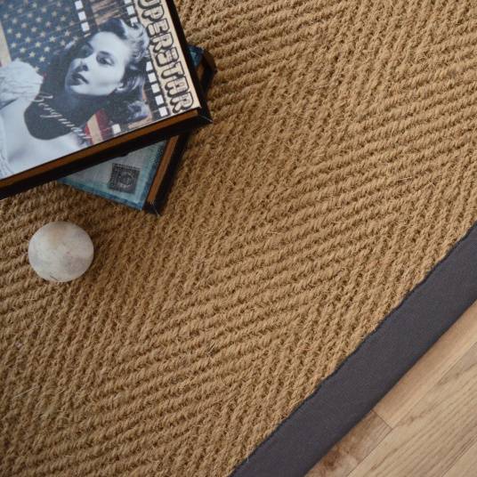 Decoweb - Tapis Coco - Paravan chevron - Ganse coton anthracite - 80 x 150 cm - Decoweb - Image 2