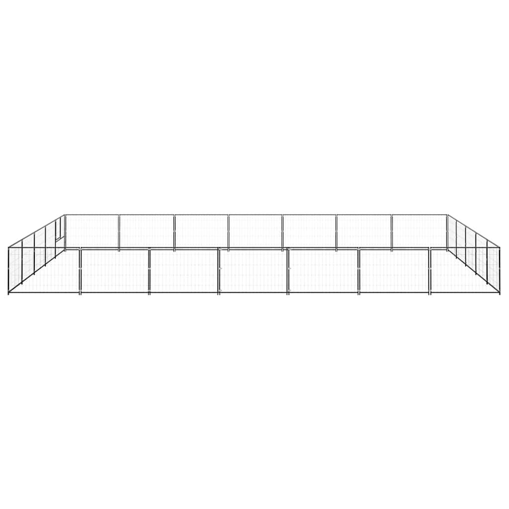 Vidaxl - Chenil Noir 35 m² Acier vidaXL 3082159 - Imagen 5