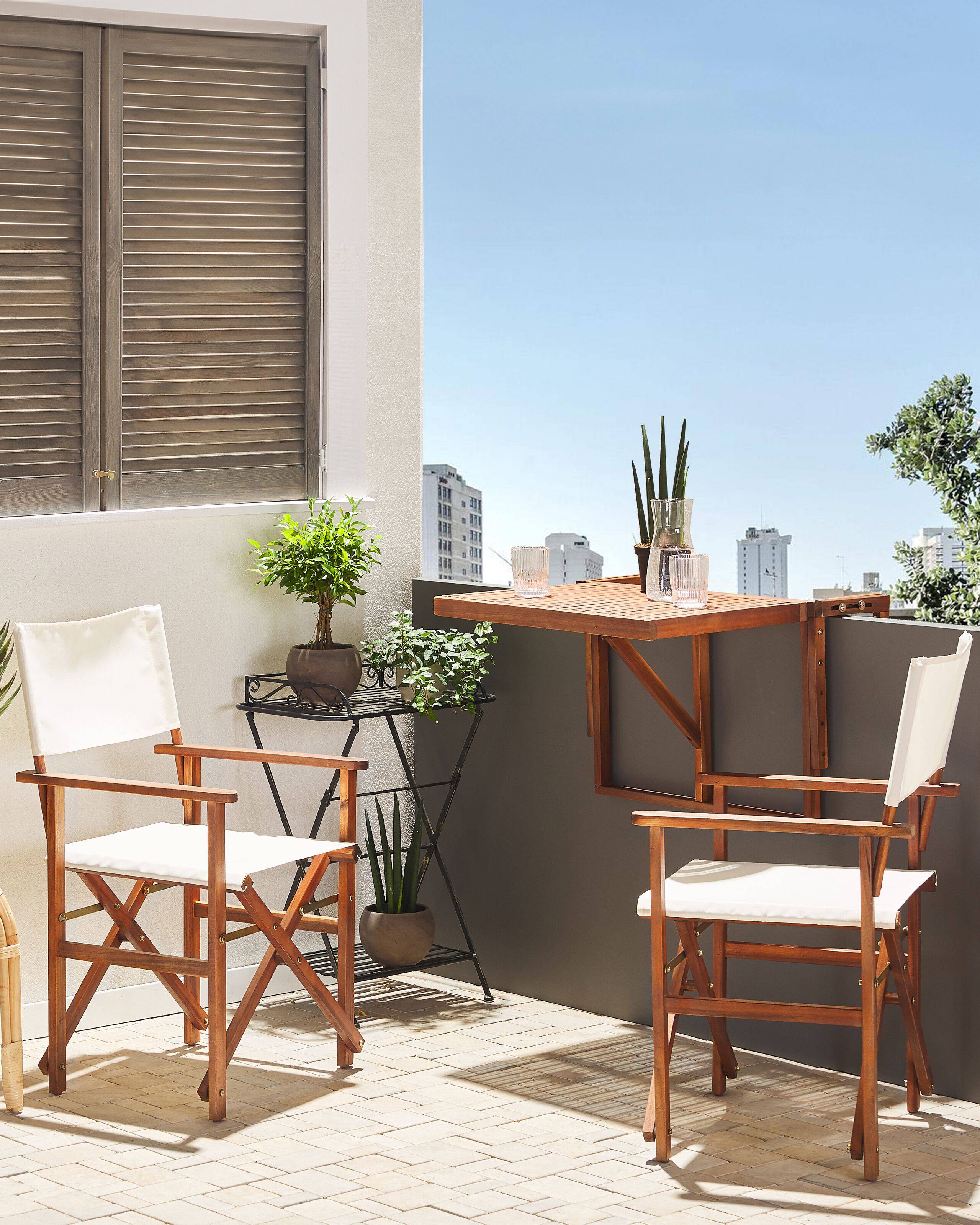 Beliani - Chaise de jardin Tissu Blanc cassé CINE - Beliani - Imagen 1