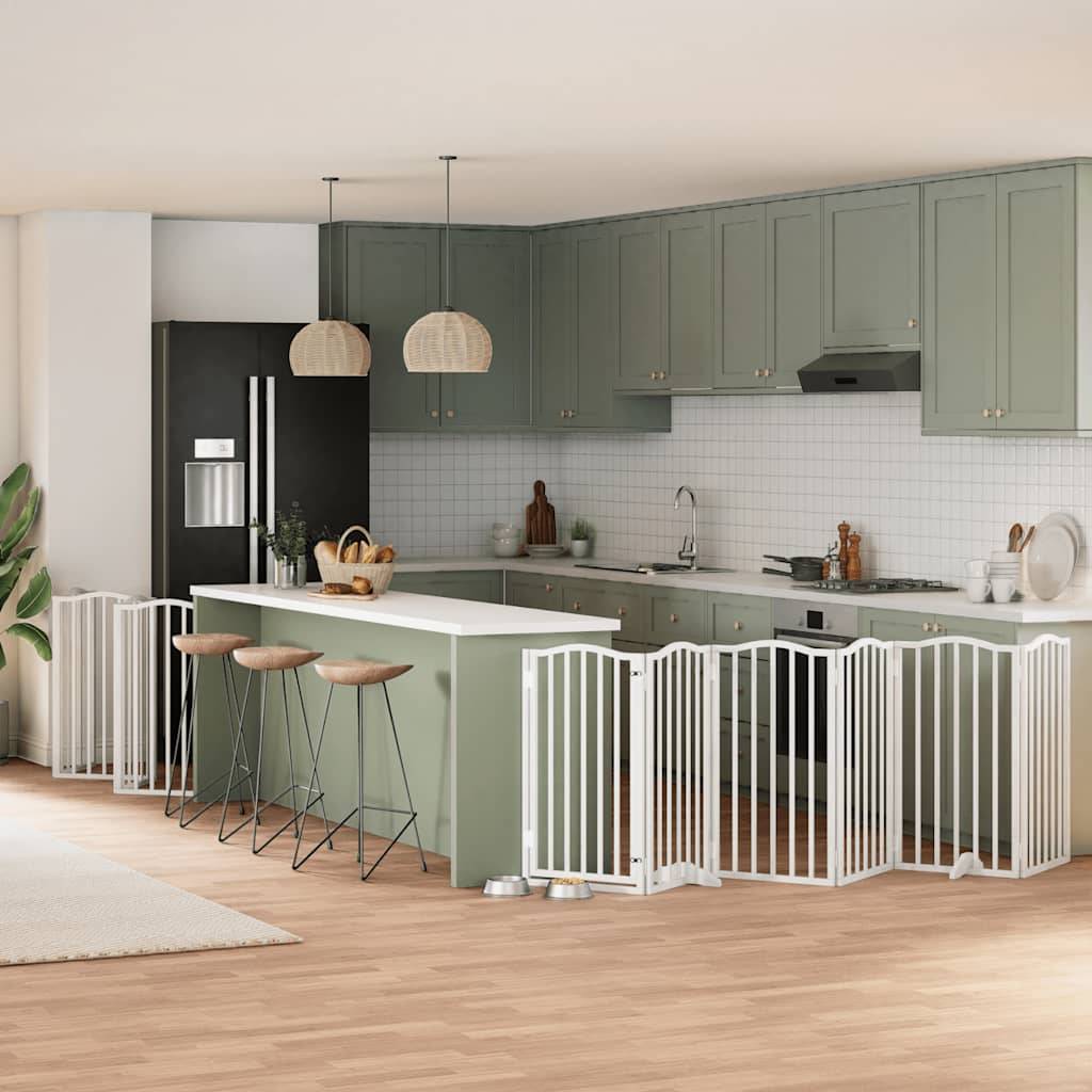 Barrière pour chien bois blanc 750 x 30 x 90 cm - PANGIVO - Image 1
