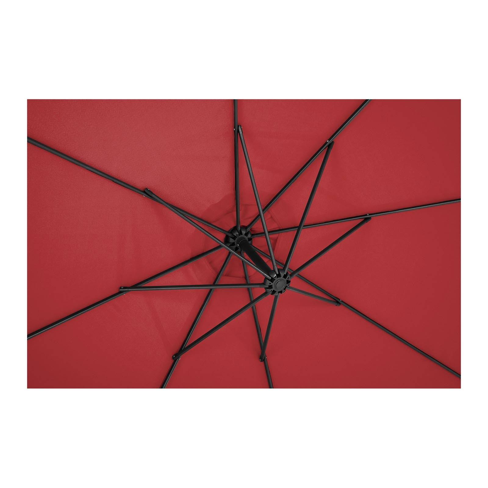 Helloshop26 - Parasol déporté rond diamètre 300 cm inclinable bordeaux - Imagen 4