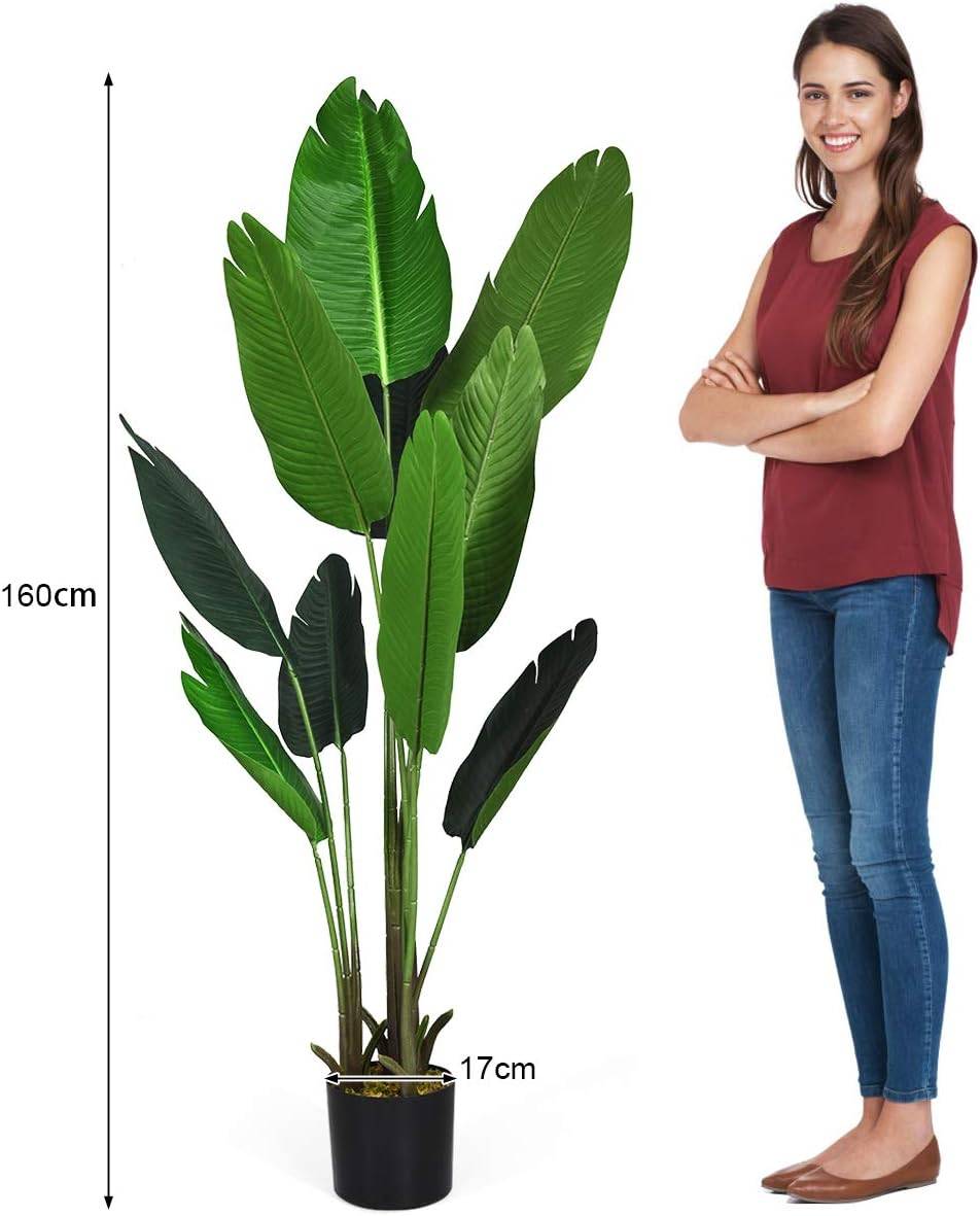 Plante Artificiel Bananier Avec Pot 160CM, Décoration Intérieur et Extérieu, Bureau - Image 5