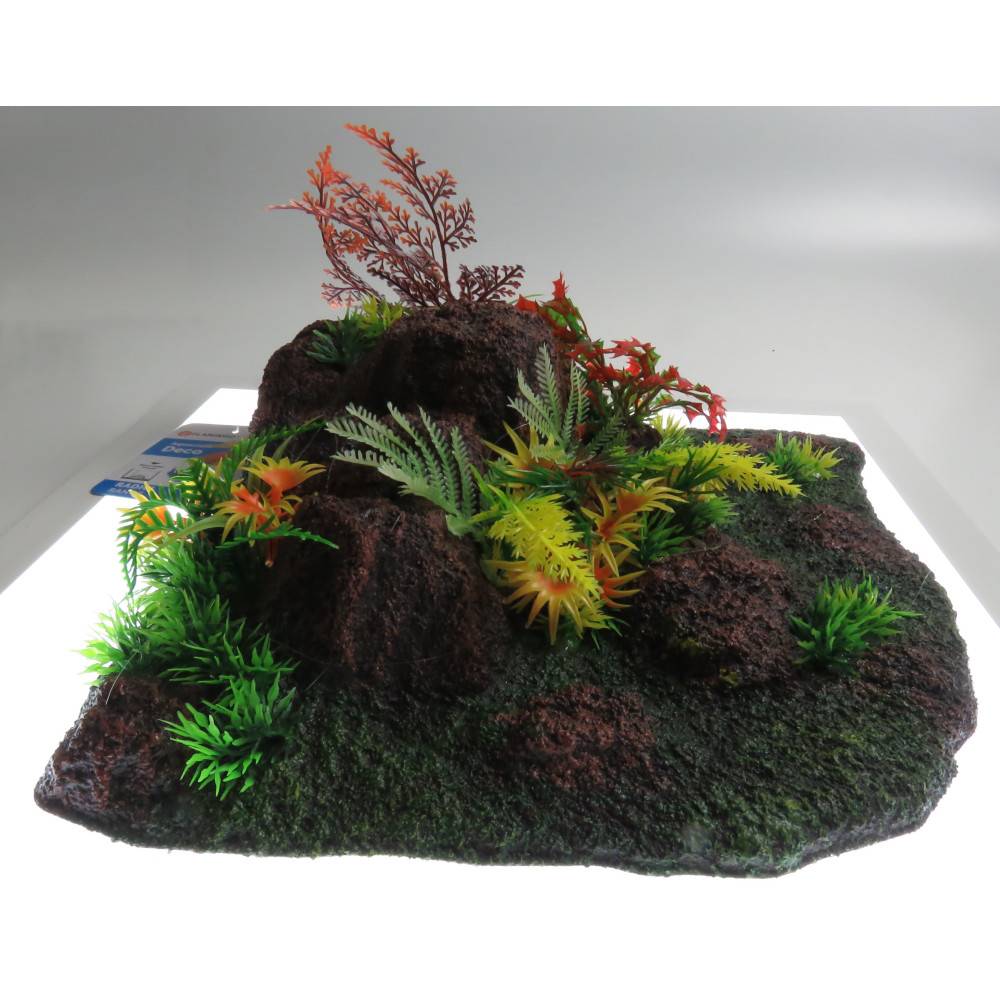 Décoration Radha angle. roche + plante. 27.5 x 27.5 x 10 cm. aquarium. - Imagen 6