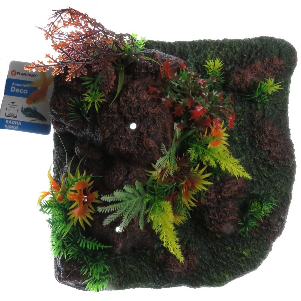 Décoration Radha angle. roche + plante. 27.5 x 27.5 x 10 cm. aquarium. - Imagen 5