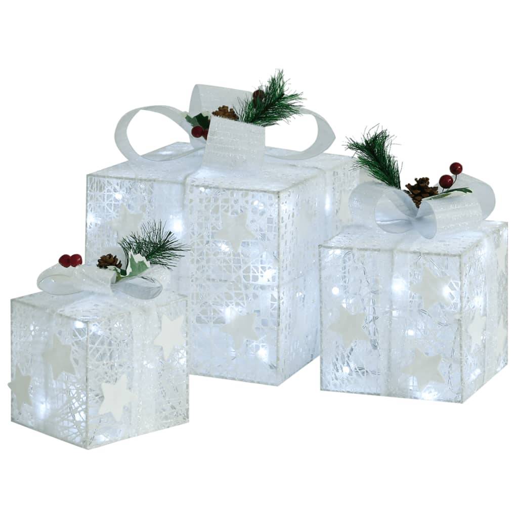 3 pcs Boîtes-cadeaux de Noël décoratives - Décoration Pour Noël Extérieur Intérieur-JU11975 - Image 1
