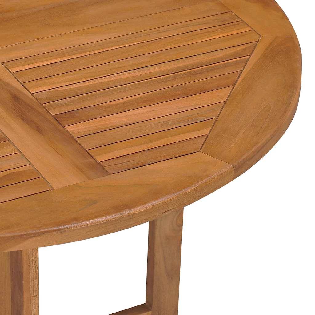 ComfortXL - Table de Jardin Ronde Pliante Ø90cm en Teck Massif Naturel, pour 2 à 4 Personnes – ComfortXL Outdoor Living - Image 6