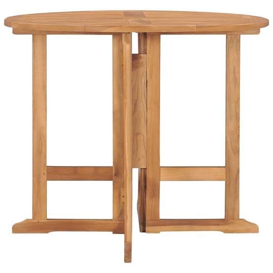 ComfortXL - Table de Jardin Ronde Pliante Ø90cm en Teck Massif Naturel, pour 2 à 4 Personnes – ComfortXL Outdoor Living - Image 2