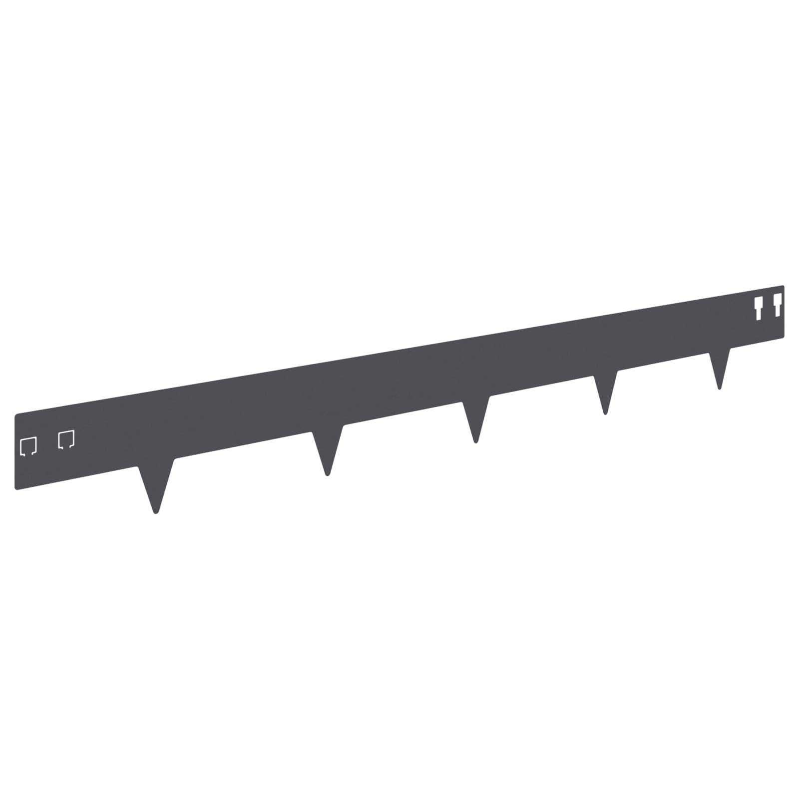 Bordures de pelouse acier anthracite 100 x 12 cm, Poids:15.76kg - PANGIVO - Image 2