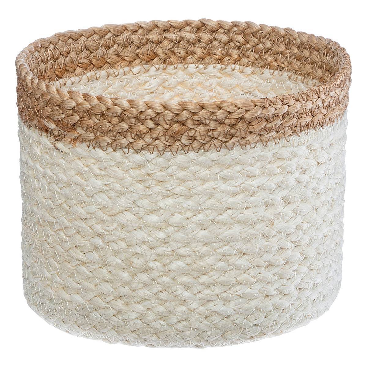 Atmosphera - Set de 3 paniers "Jackson" en jute blanc D11/16/19cm - Atmosphera Créateur d'intérieur - Imagen 3