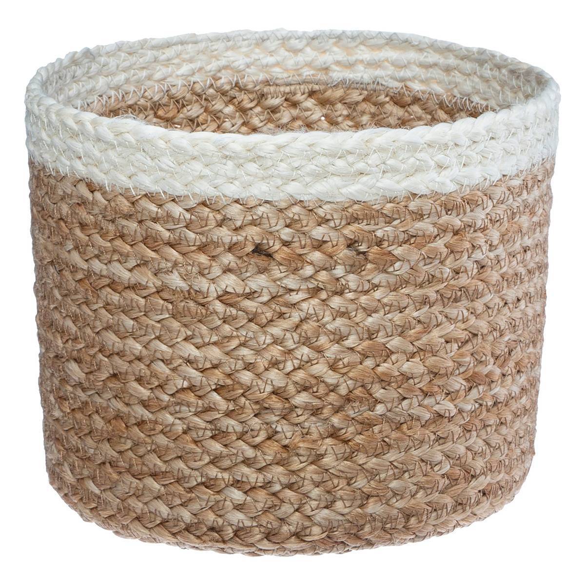 Atmosphera - Set de 3 paniers "Jackson" en jute blanc D11/16/19cm - Atmosphera Créateur d'intérieur - Imagen 4