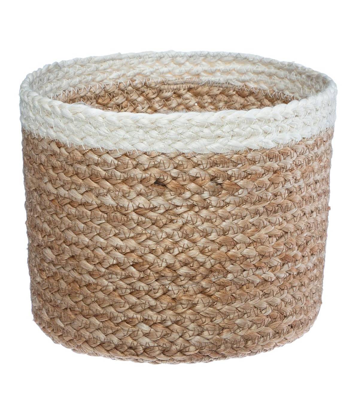 Set de 3 Paniers de rangement en Jute Naturel et Blanc - Imagen 4