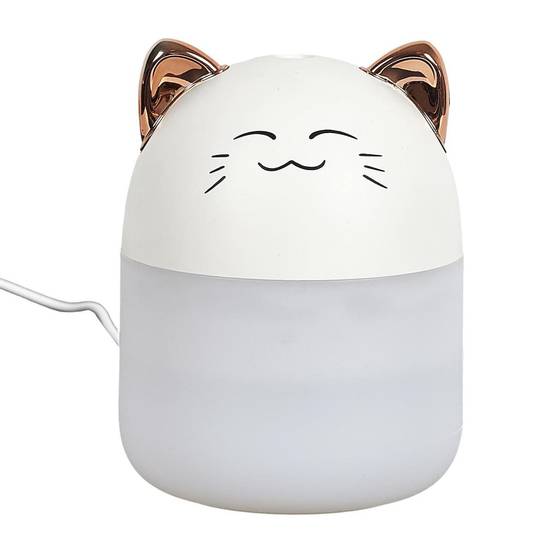 Diffuseur de parfum d'ambiance led en forme de chat kawaii (200 ml) avec couleurs changeantes - - Image 1