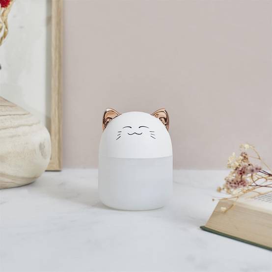 Diffuseur de parfum d'ambiance led en forme de chat kawaii (200 ml) avec couleurs changeantes - - Image 2