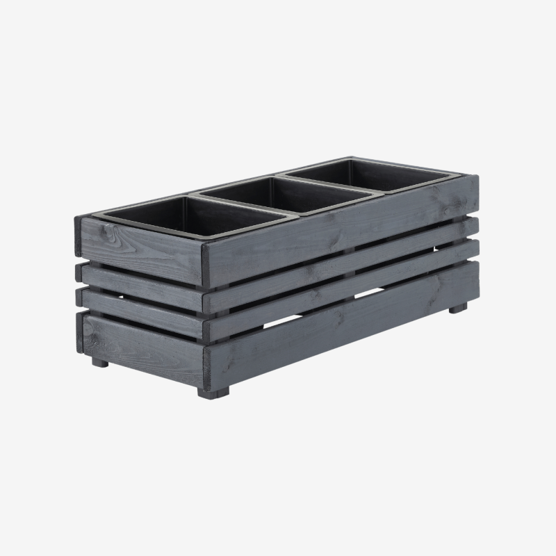 Cerland - Jardinière en bois lasuré 3 bacs Geteborg - Imagen 1