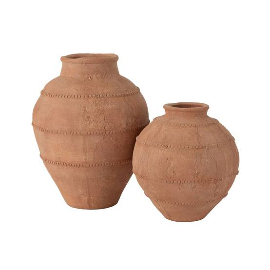 Vase Rond en Terre Cuite "Kaia" 28cm Terracotta - Image 2