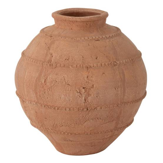Vase Rond en Terre Cuite "Kaia" 28cm Terracotta - Image 1