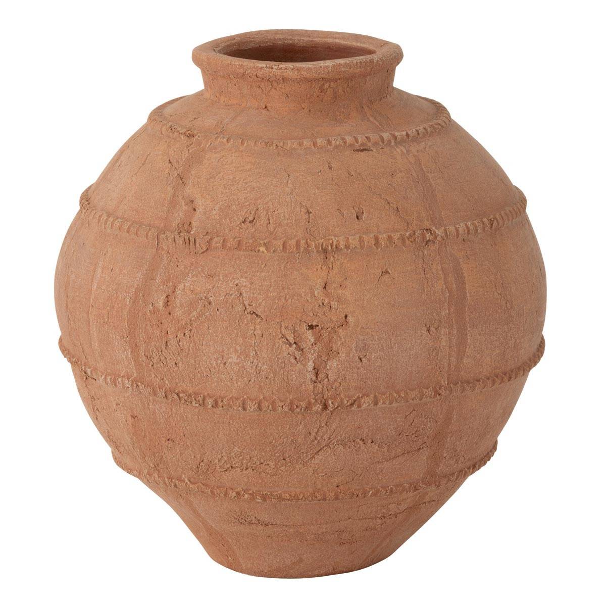 Vase Rond en Terre Cuite "Kaia" 28cm Terracotta - Image 1