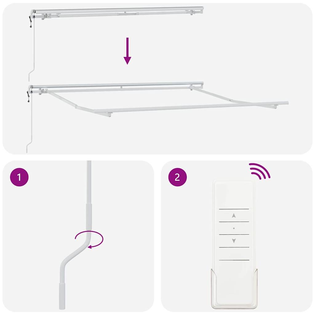 Prolenta Premium - Store banne Felicia Blanc 300 X 250 cm - P95014B - Image 7