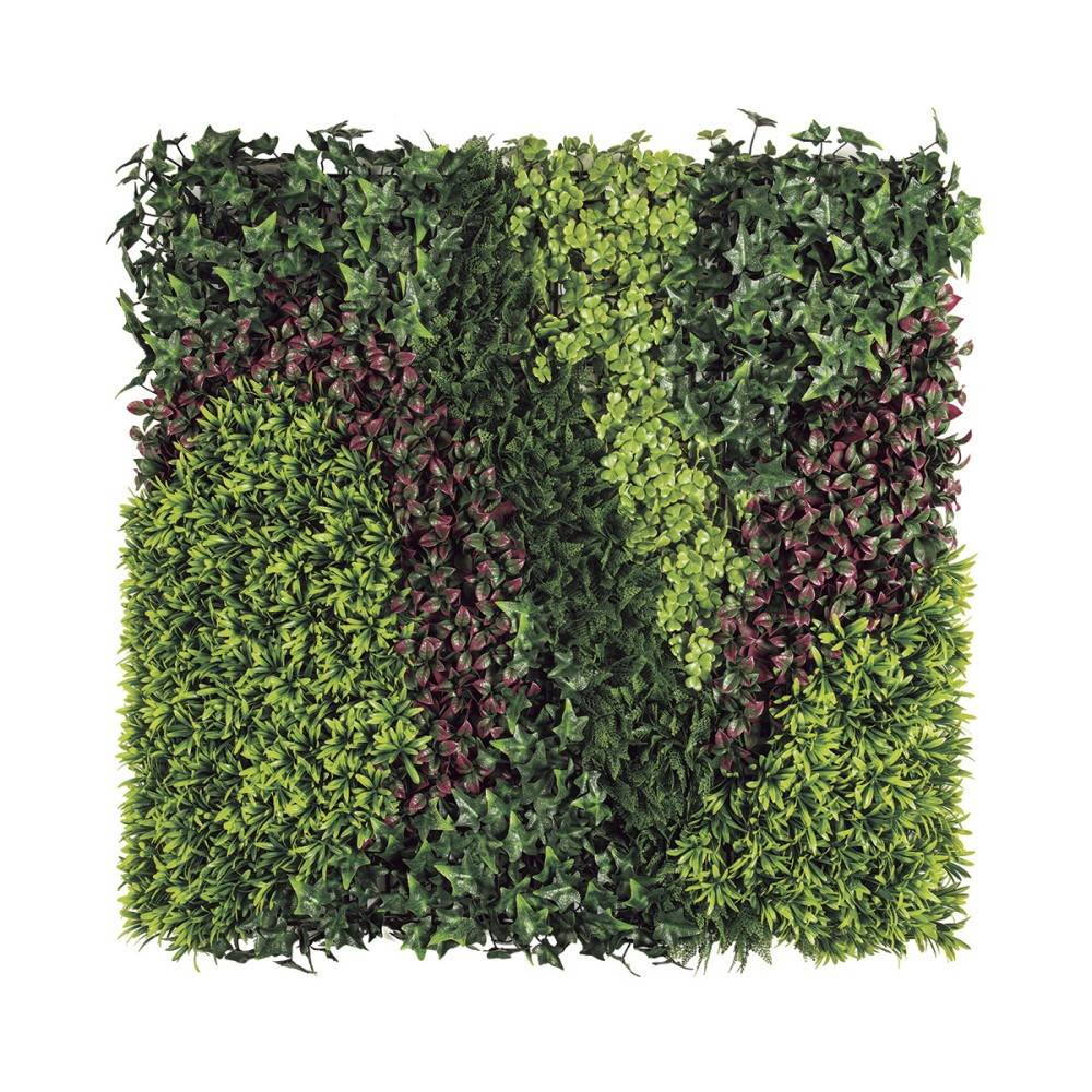 Nortène - Panneau décoratif feuillage synthétique et motif zigzag COSTA - 1x1m - Vert Nortene - Imagen 2
