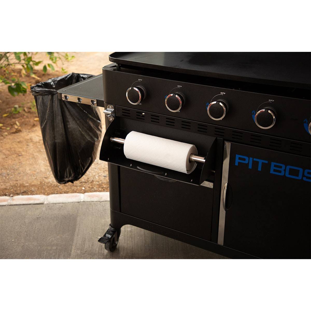 Plancha à gaz fonte Pit Boss Ultimate 5 brûleurs 92 x 46 chariot + couvercle - Image 8