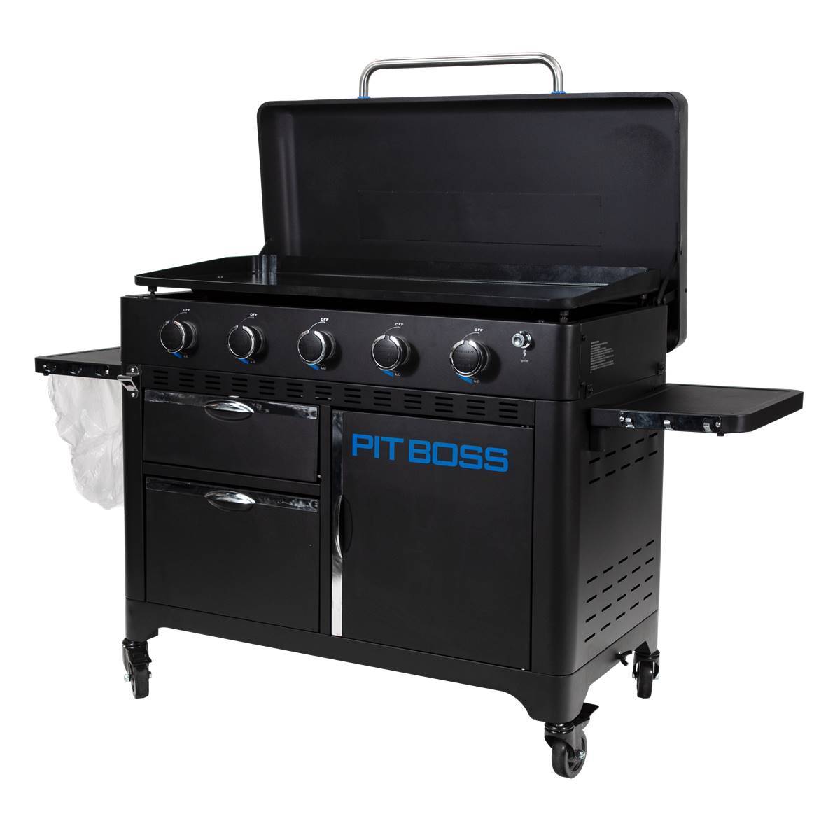 Plancha à gaz fonte Pit Boss Ultimate 5 brûleurs 92 x 46 chariot + couvercle - Image 3