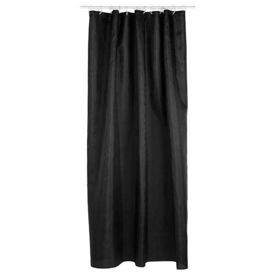 Rideau de Douche "Polyester" 180x200cm Noir - Image 1