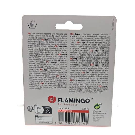 Flamingo - Chaussures Kajan Rouge taille S, 7 x 5.8 cm. 2 pièces pour chien - Image 4