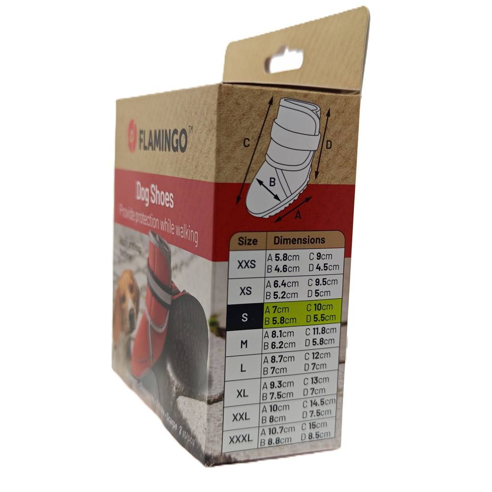 Chaussures Kajan Rouge taille  S,  7 x 5.8 cm. 2 pièces pour chien - Image 5