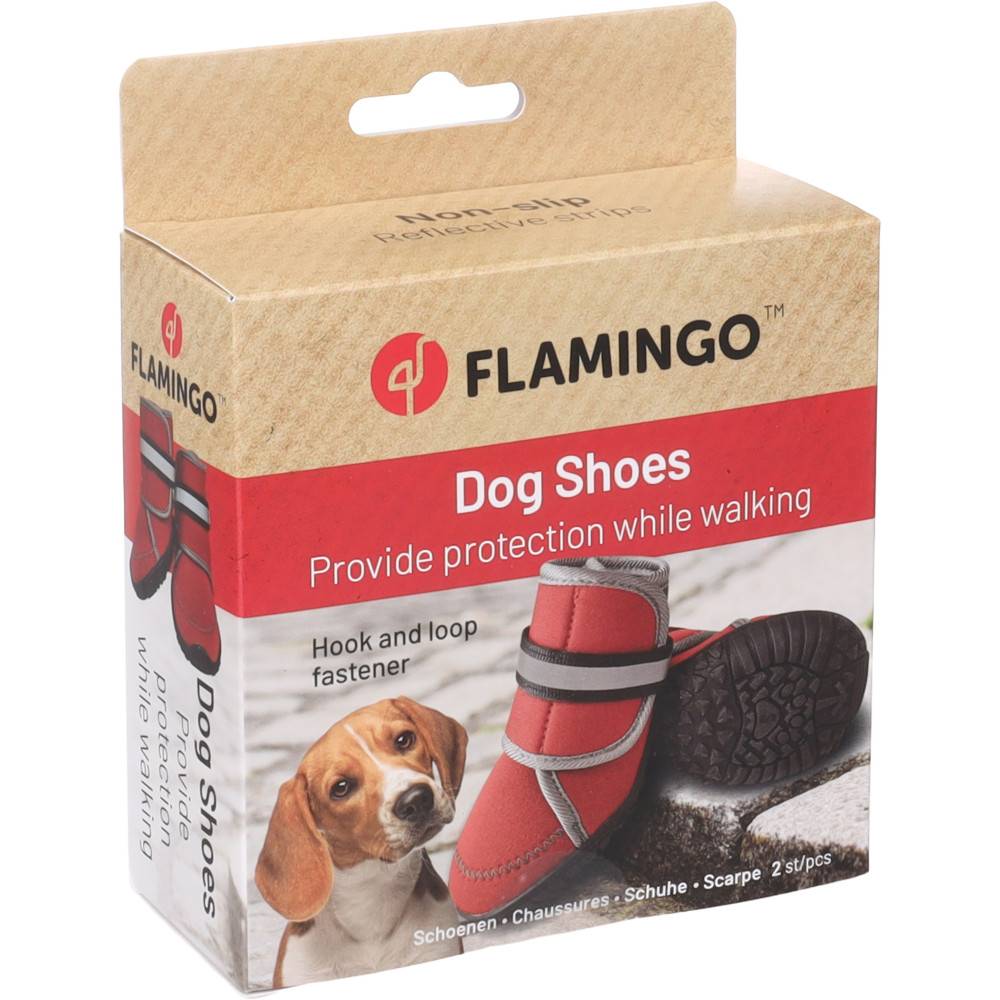 Chaussures Kajan Rouge taille  S,  7 x 5.8 cm. 2 pièces pour chien - Image 1
