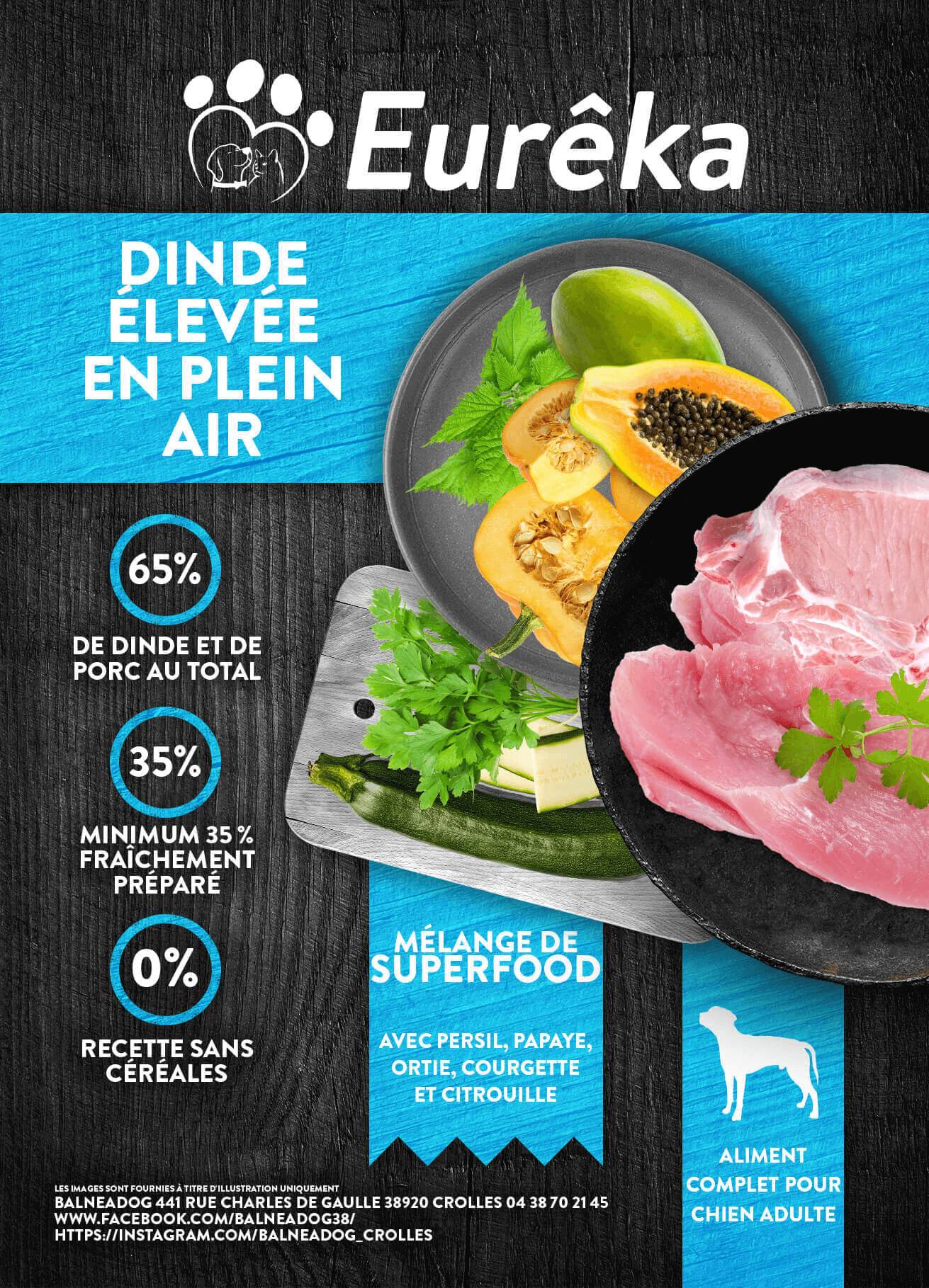 Croquettes chien adulte holistic sans céréales - Dinde élevée en plein air - 2 Kg - Image 2